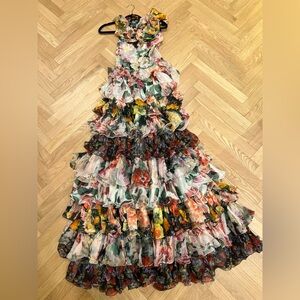 Dolce & Gabbana Multicolor Floral Gown
